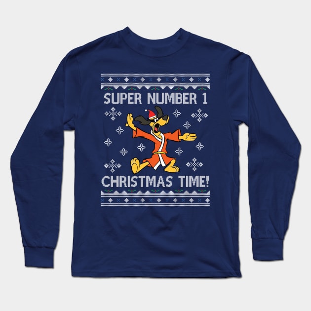 Hong Kong Phooey Super Number One Christmas Time Long Sleeve T-Shirt by Nova5